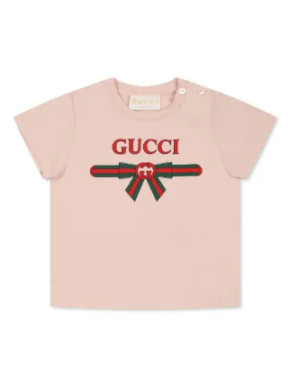 GUCCIキッズTシャツセット GUCCIベビーTシャツ グッチキッズTシャツ Gucci Kids ロゴ Tシャツ | ピンク | FARFETCH JP