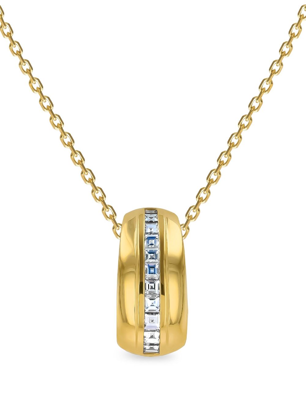 Pragnell 18kt geelgouden Manhattan halsketting met diamant