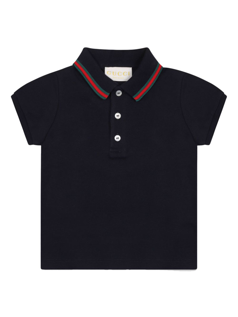 Gucci Kids Web-detailed polo shirt - Blue