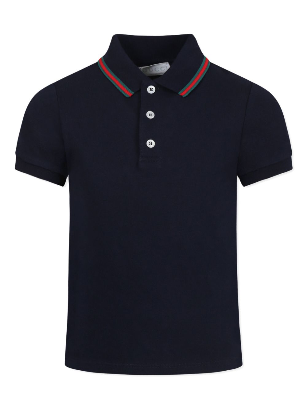 Gucci Kids Web-detail polo shirt - Blue