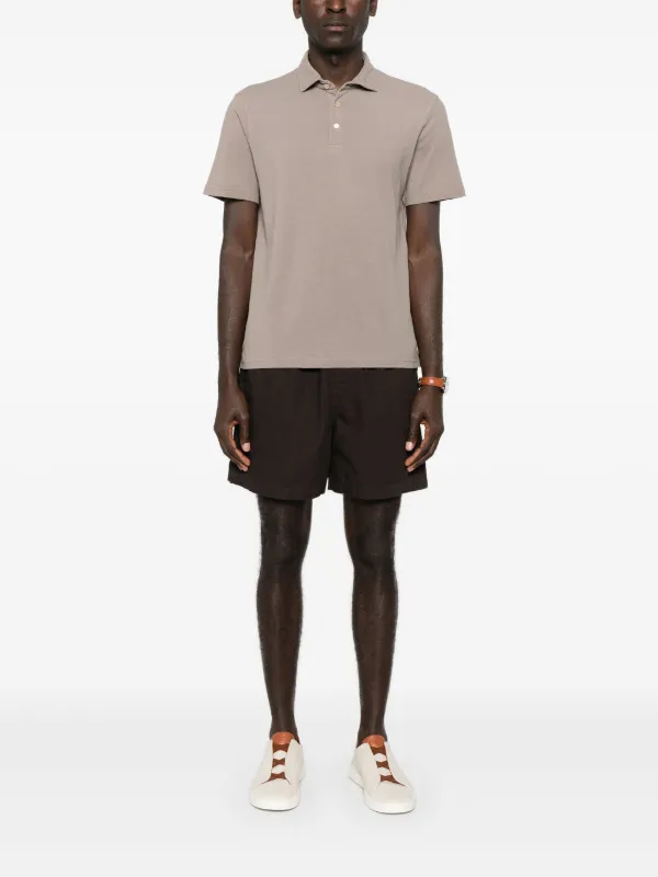 Tシャツ・カットソー FEDELI Biscuit Piquet Polo Shirt Fedeli Piqué Polo Shirt | Grey | FARFETCH