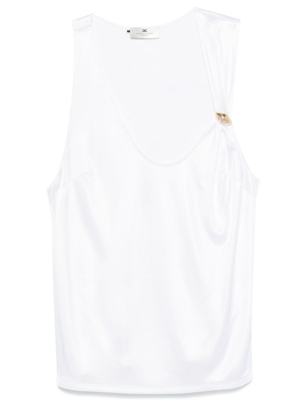 logo-brooch tank top