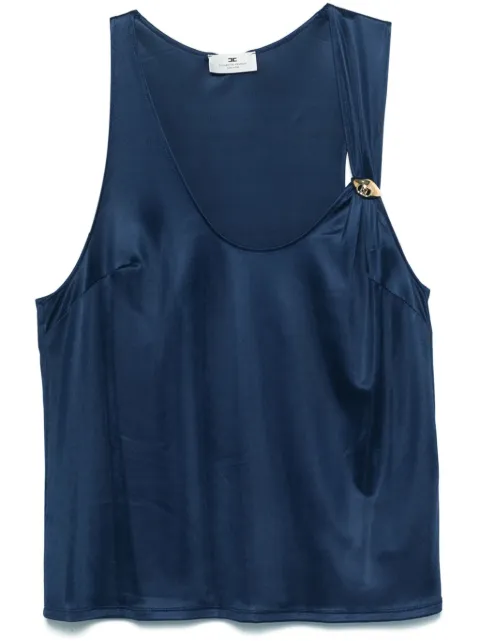 Elisabetta Franchi logo-brooch tank top 