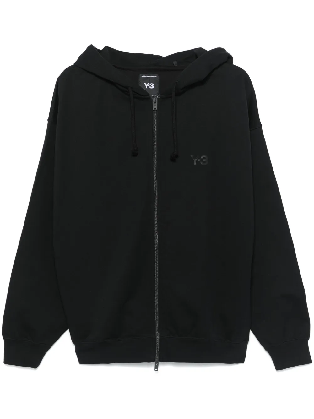 Y-3 Hoodie met rits Zwart