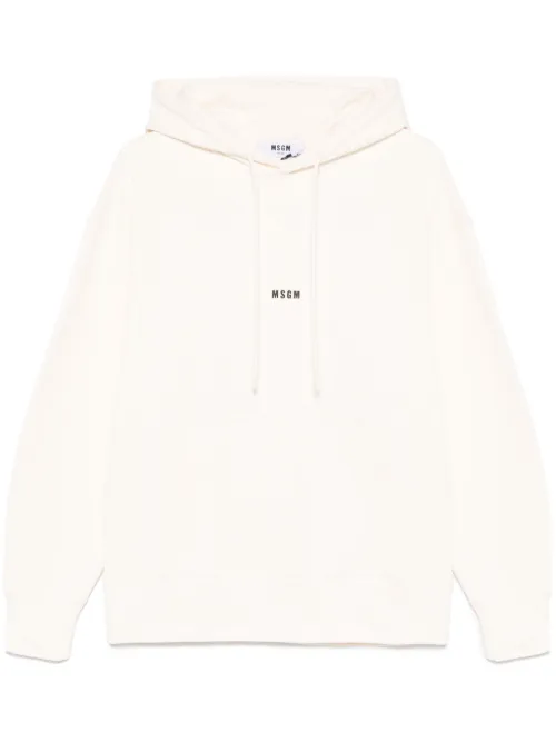 Hoodie à logo imprimé - MSGM - Modalova