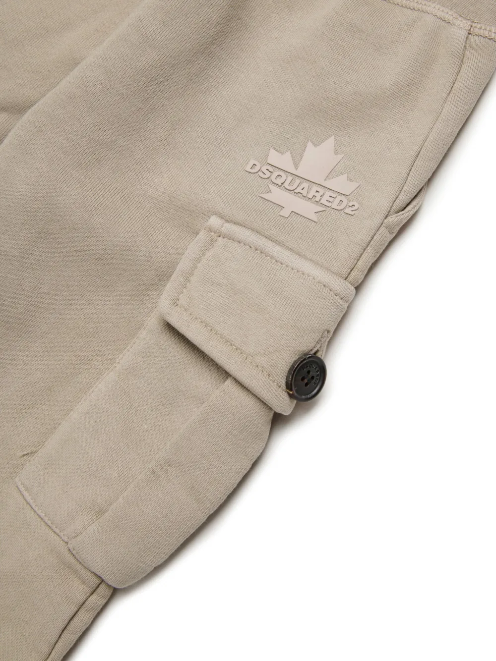 DSQUARED2 KIDS Trainingsbroek met rubberen logo Bruin