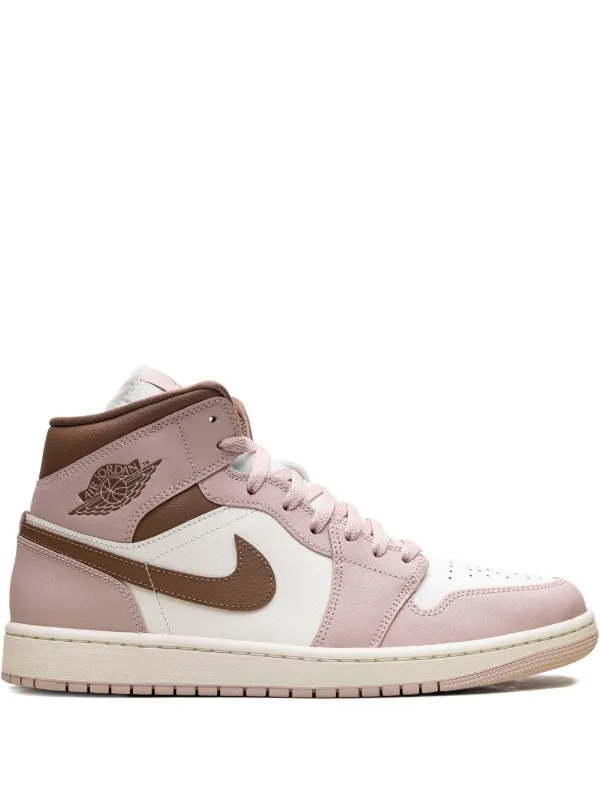 Nike Jordan 1 Mid “Pink Oxford/Brown” スニーカー | ピンク