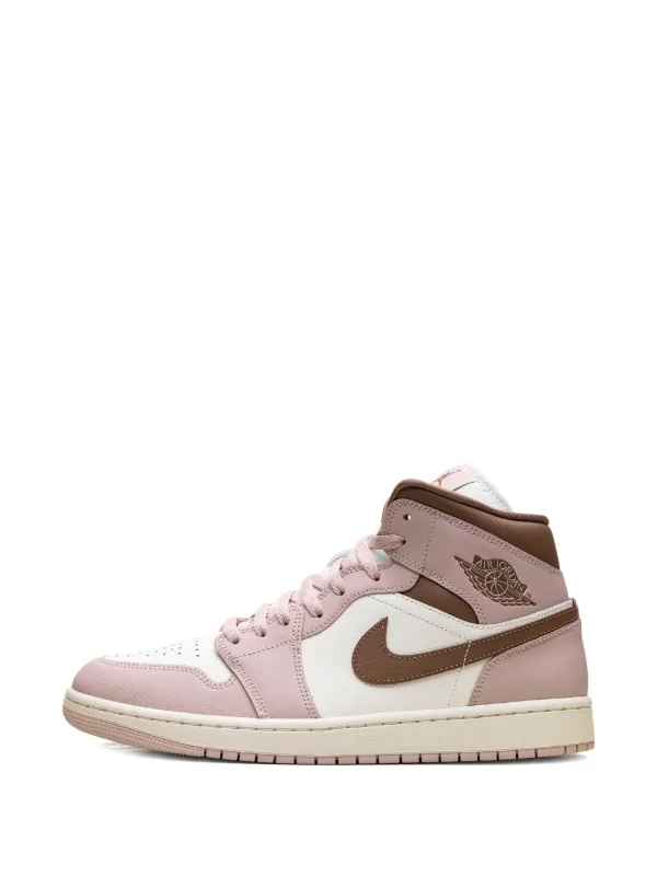 Nike Jordan 1 Mid “Pink Oxford/Brown” スニーカー | ピンク