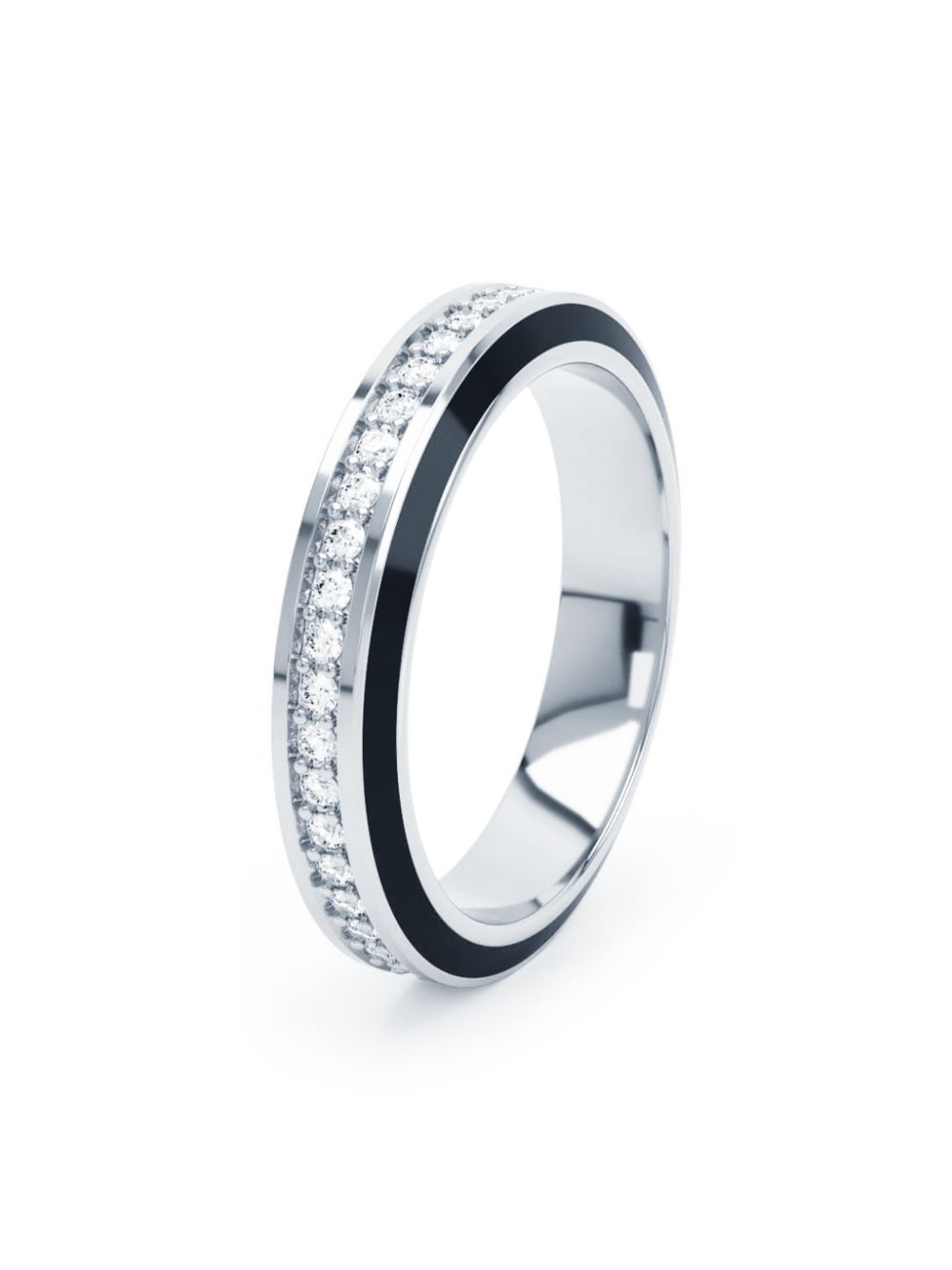 18K recycled white gold Eternity diamond ring