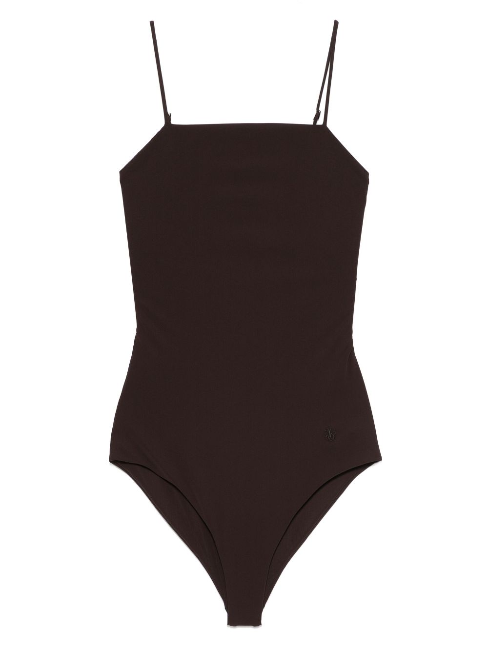 Jil Sander logo-embroidered swimsuit - Brown