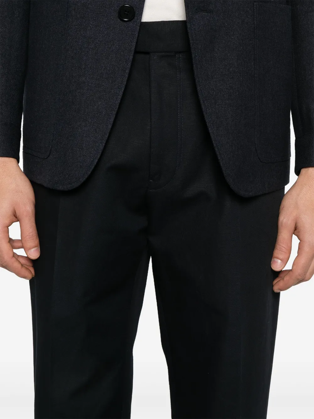 Shop Zegna Pleat-detail Trousers In Blue