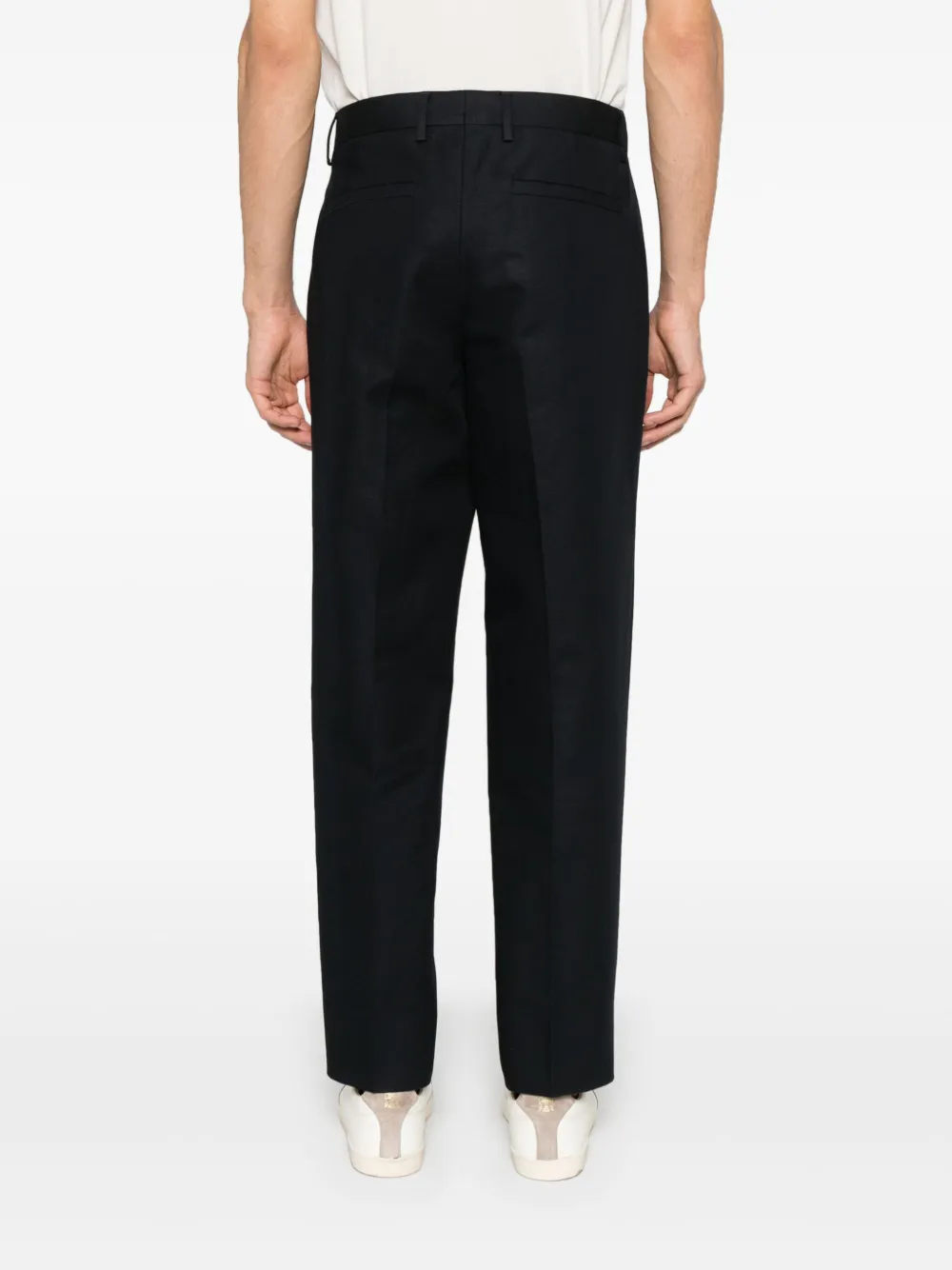 Shop Zegna Pleat-detail Trousers In Blue