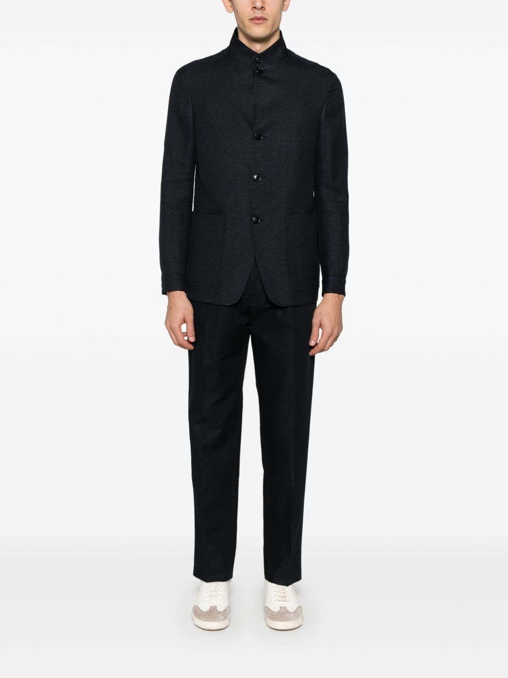 Zegna pleat-detail trousers - Blauw