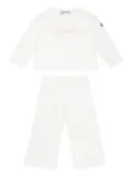 Moncler Enfant logo-embroidered track suit - White