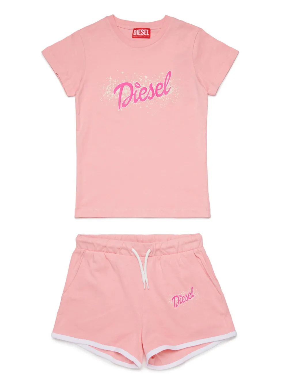 Diesel Kids set de shorts y playera con logo | rosado | Image 1