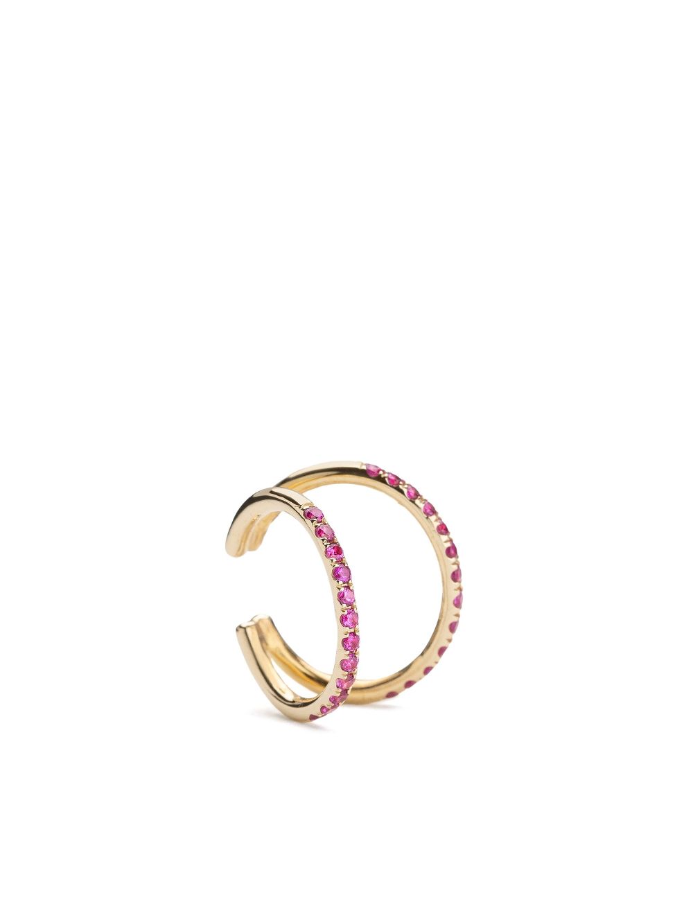 18kt yellow gold Melina Rich pink sapphire ear cuff