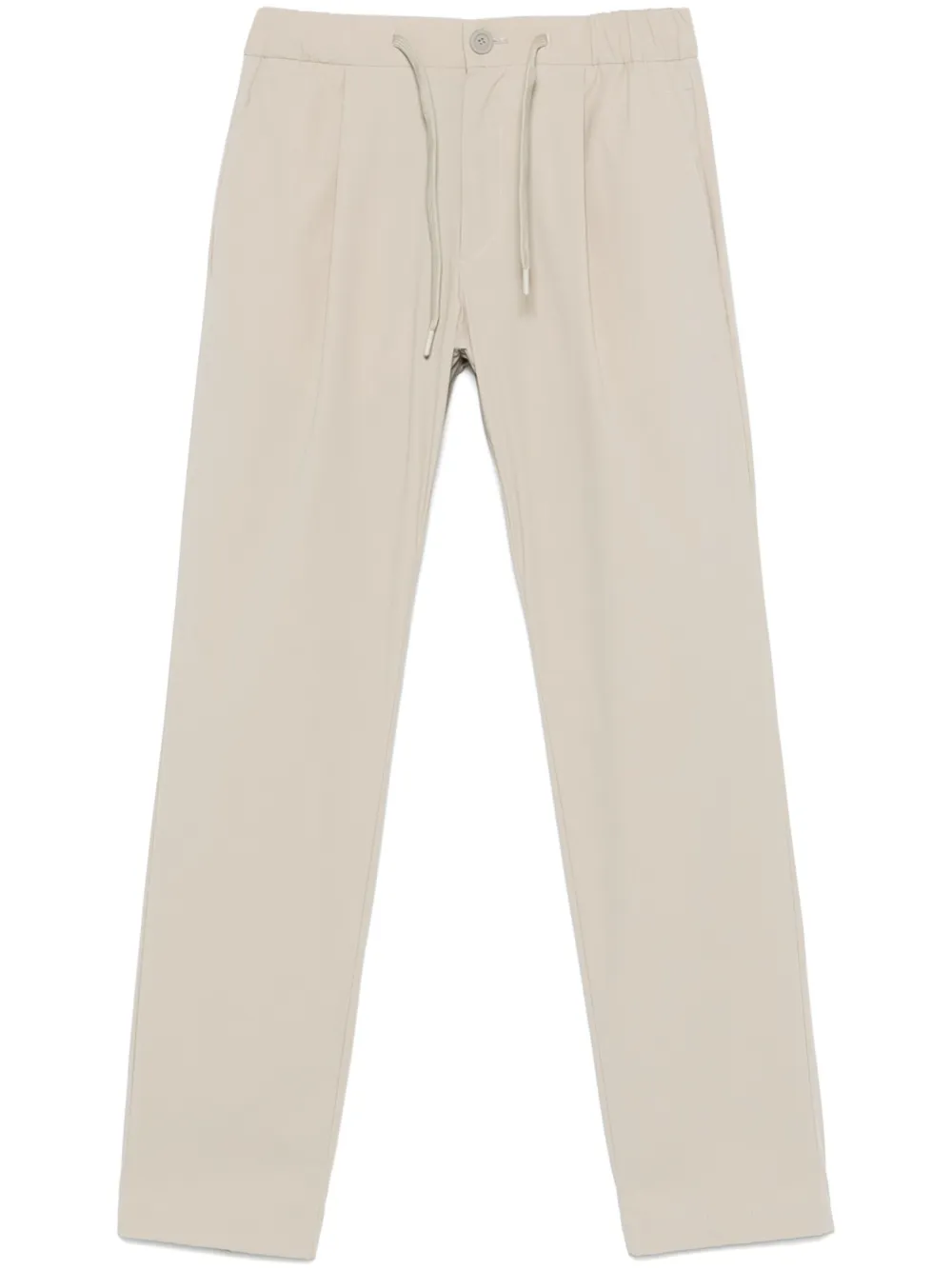 pleated tapered trousers