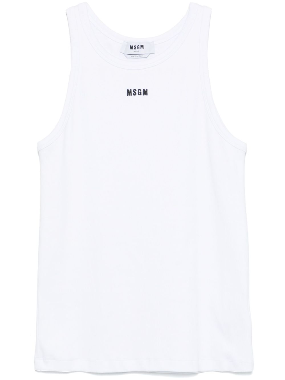 MSGM ribbed tank top - White