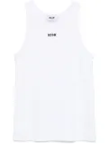 MSGM ribbed tank top - White