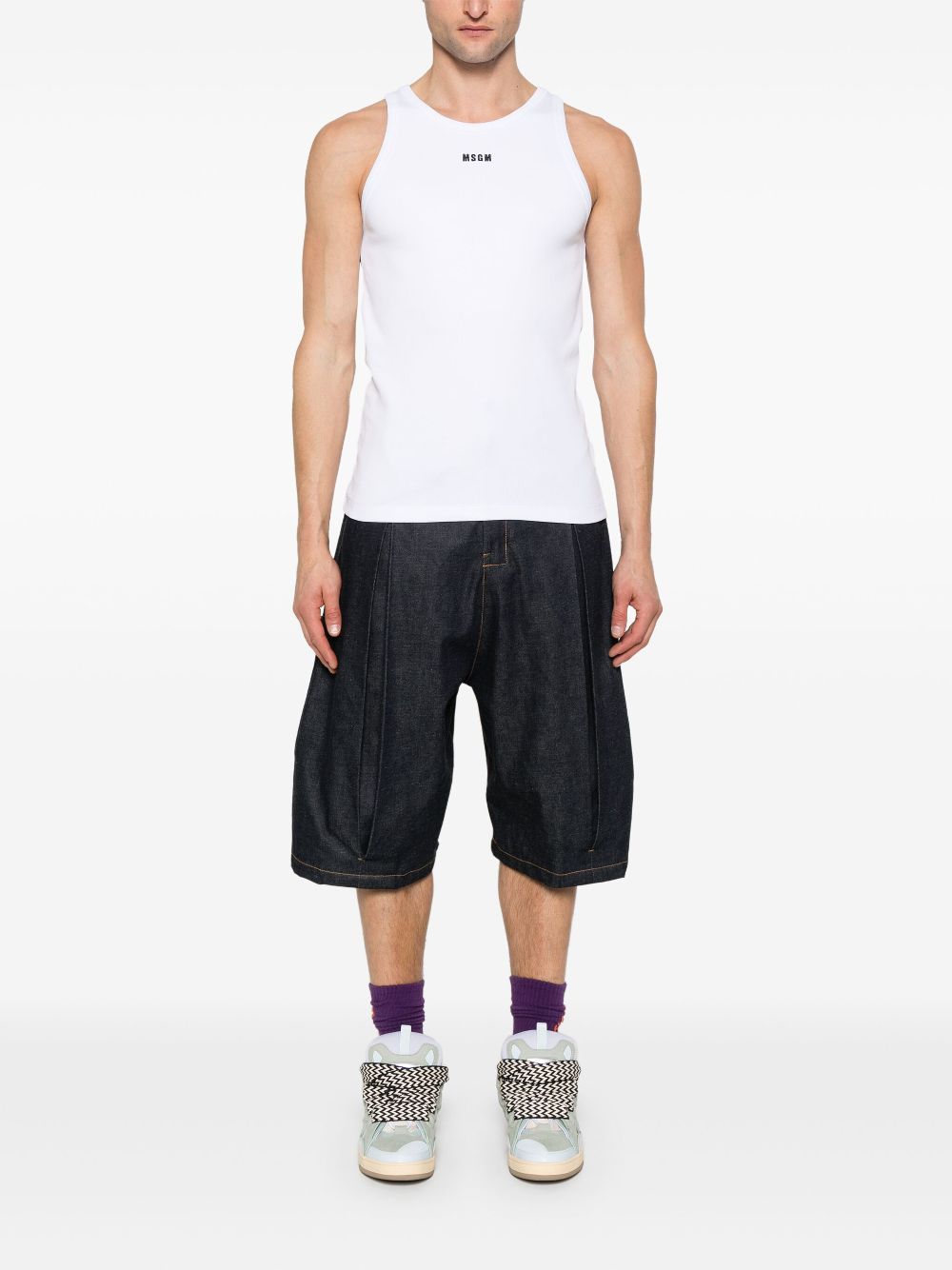 MSGM ribbed tank top - Wit