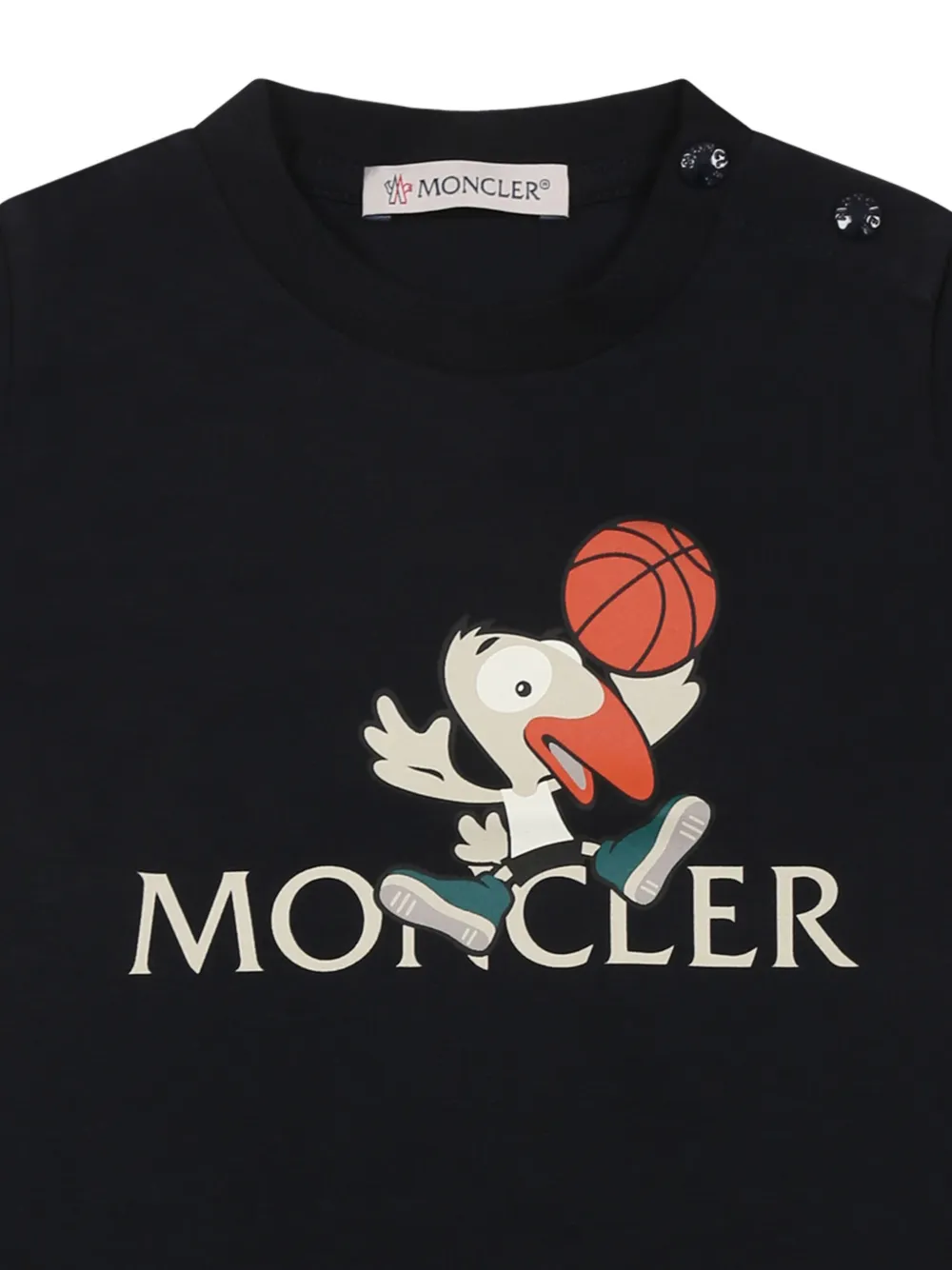 Moncler Enfant T-shirt met logoprint Blauw