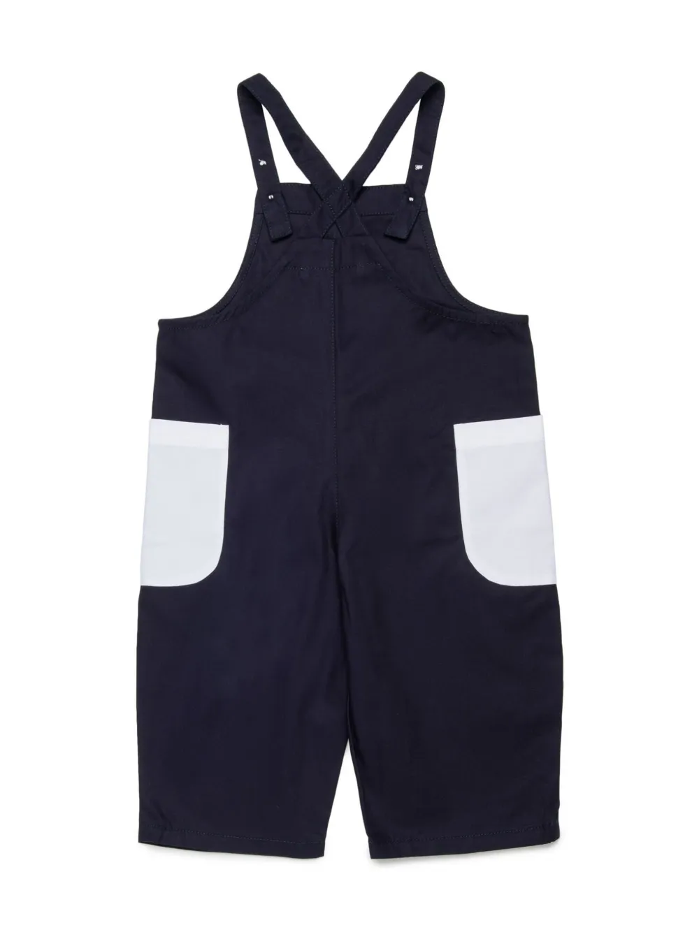 Marni Kids patch-pocket dungarees - Blauw