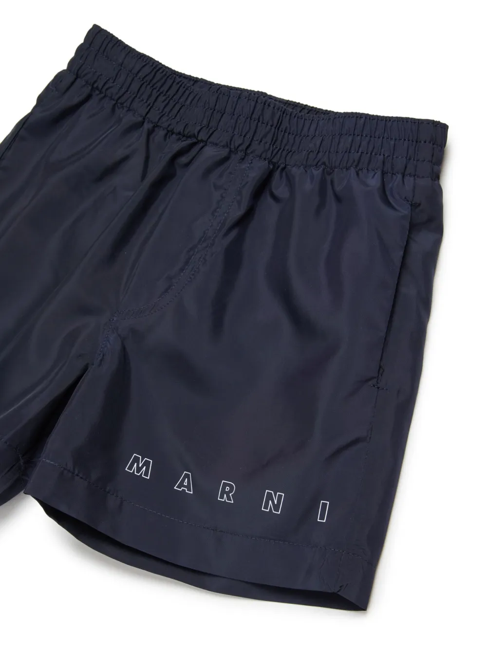 Marni Kids Zwembroek met logoprint Blauw
