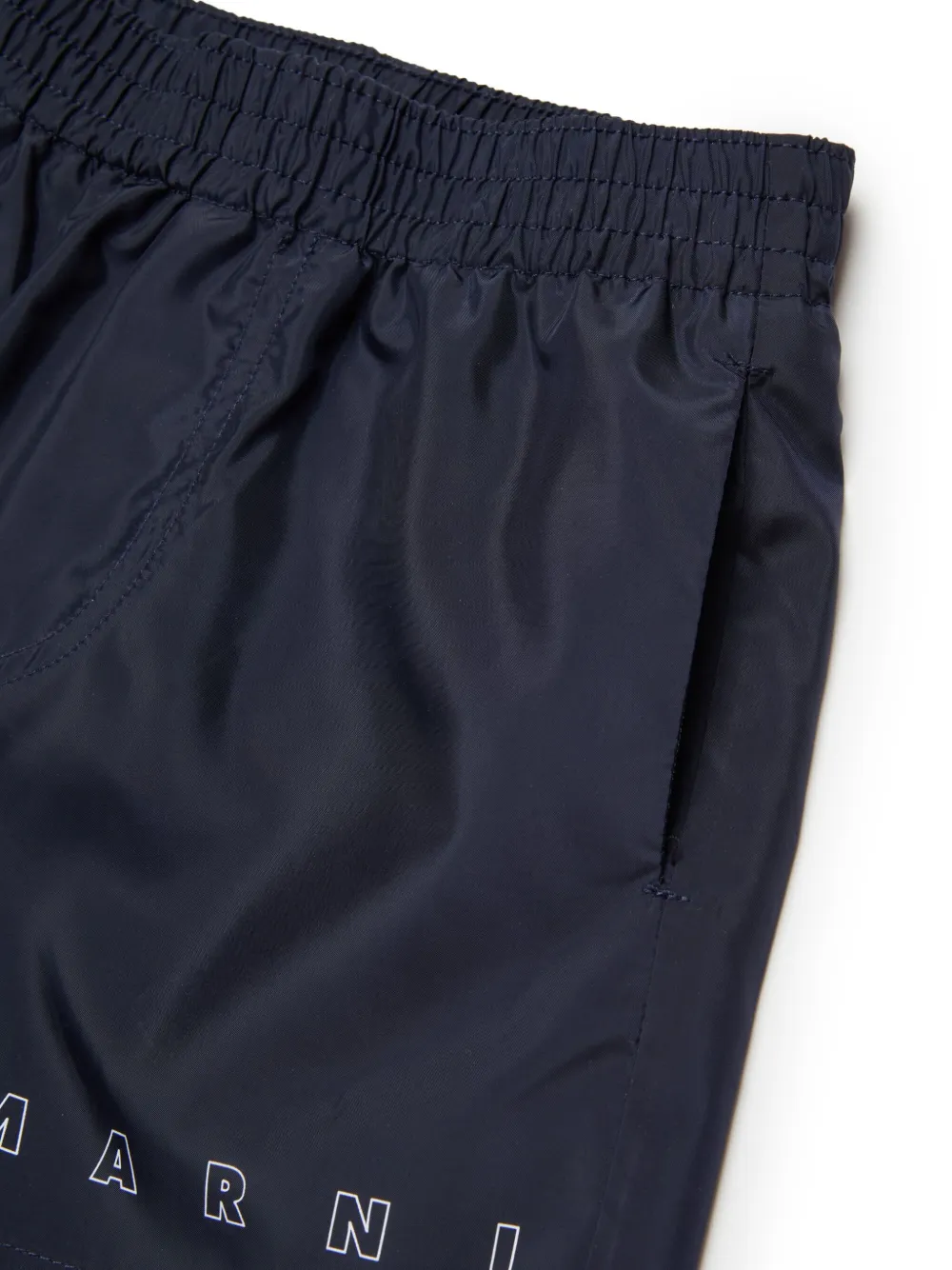 Marni Kids Zwembroek met logoprint Blauw