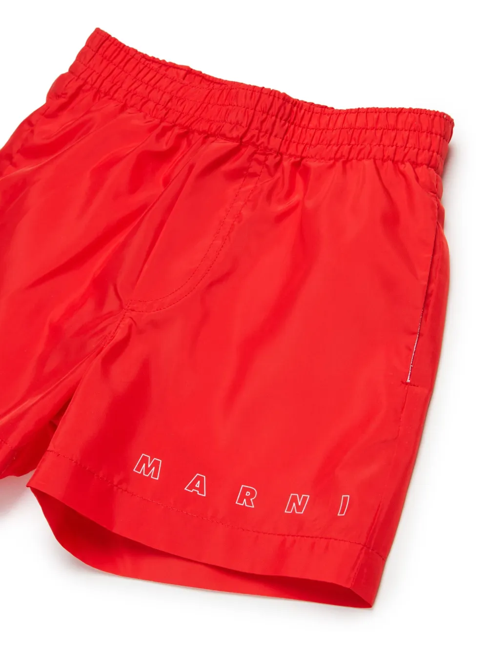 Marni Kids Zwembroek met logo Rood