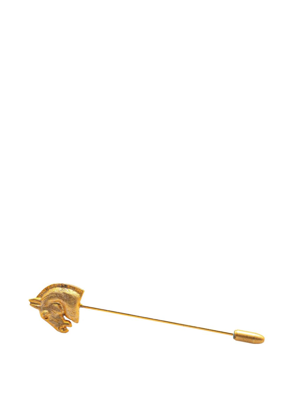 Hermès Pre-Owned 2000s grote vergulde Cheval Pin broche - Goud