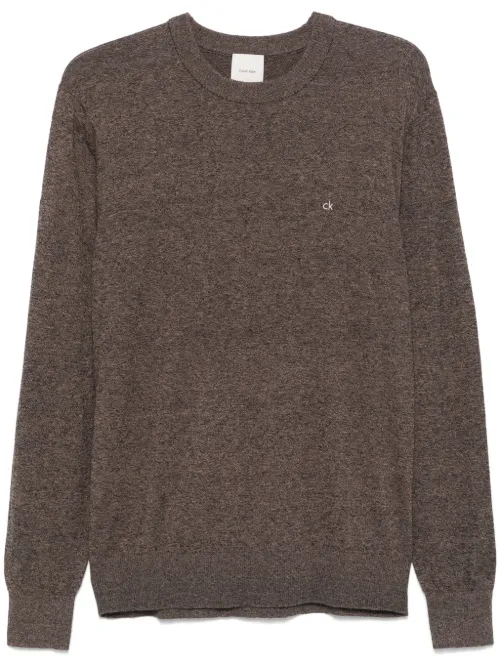 Calvin Klein pull Mouline - Marron - Calvin Klein - Modalova