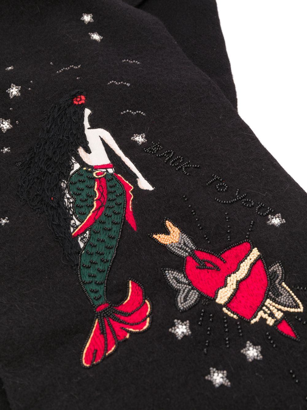 Valentino Garavani mermaid scarf - Zwart