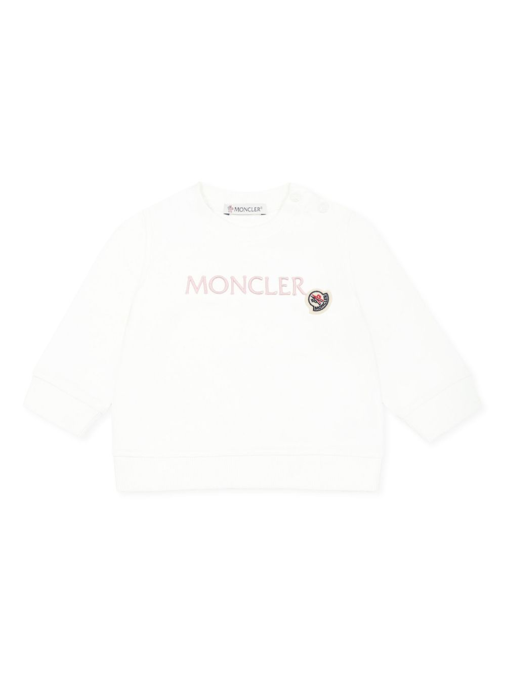 Moncler Enfant embroidered-logo T-shirt - White