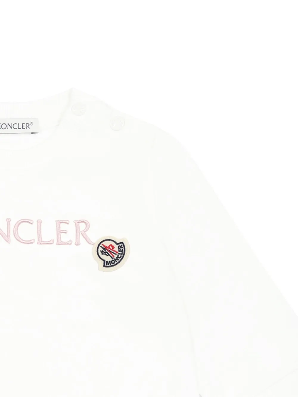 Moncler Enfant T-shirt met geborduurd logo Wit