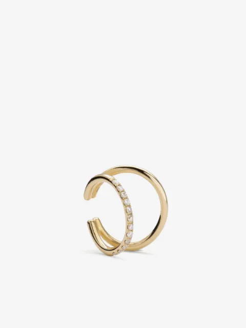 We by WHITEbIRD 14kt yellow gold Melina diamond ear cuff