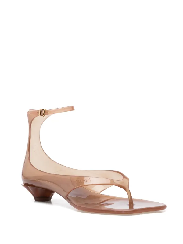 Chloe スハクリンクサンタル CHC25U09VRQ 33B Chloé 30mm Jelly Sandals | Brown | FARFETCH