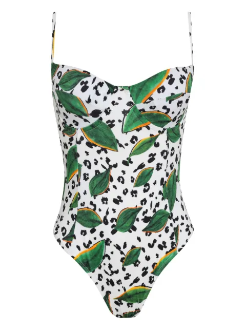 Brigitte botanical-print swimsuit