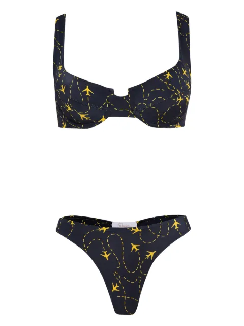 Brigitte bikini con aviones estampados