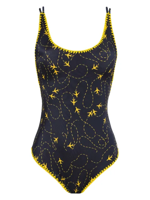 Brigitte plane-print swimsuit