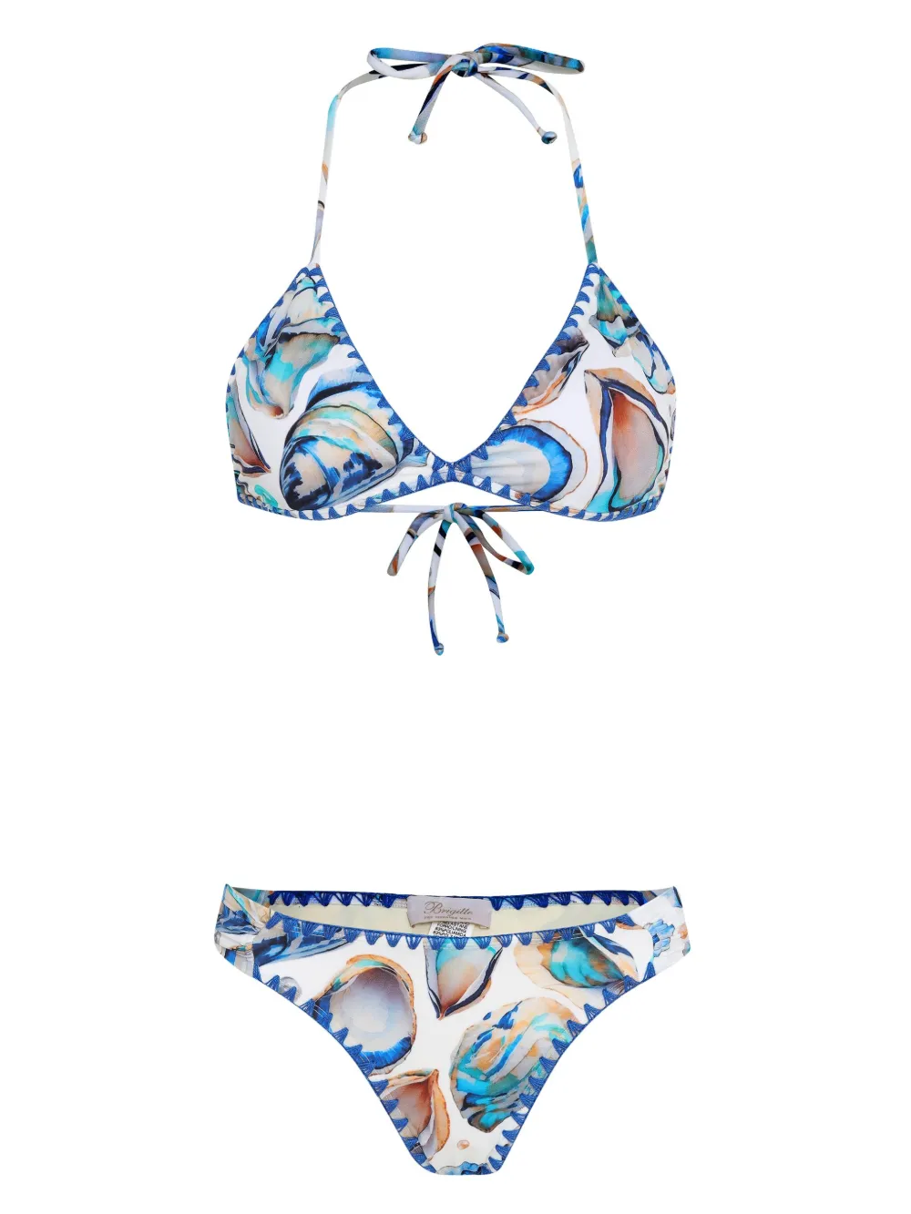 Brigitte shell-print bikini | White | Image 1