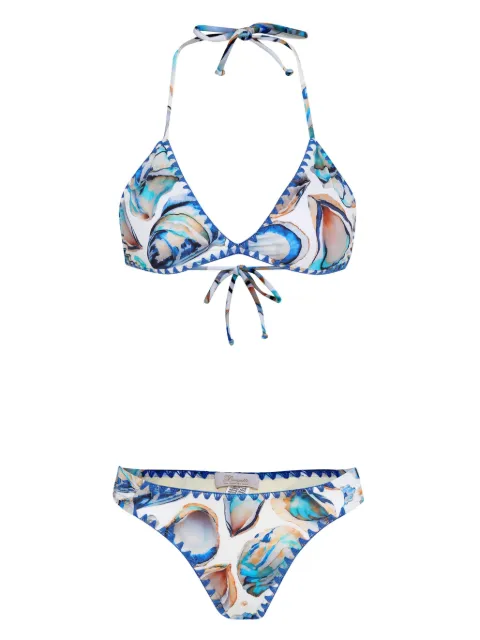 Brigitte bikini con conchas de mar estampadas