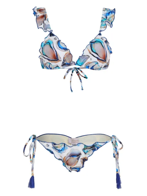 Brigitte shell-print bikini set