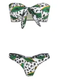 Brigitte floral-print bikini - White