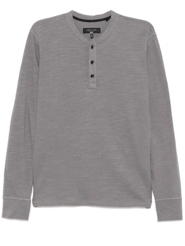 Rag & Bone Classic Flame ヘンリーネック シャツ | グレー | FARFETCH JP