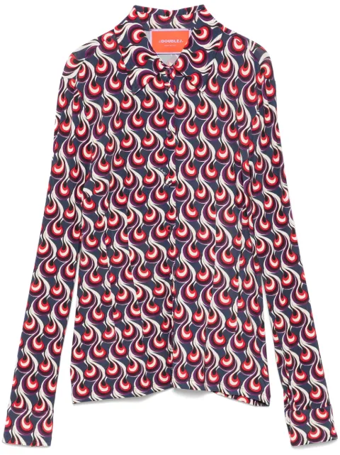 La DoubleJ geometric-print shirt