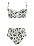 Brigitte emerald-print bikini - White