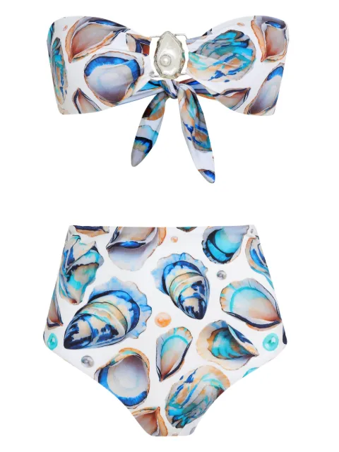 Brigitte shell-print bikini set