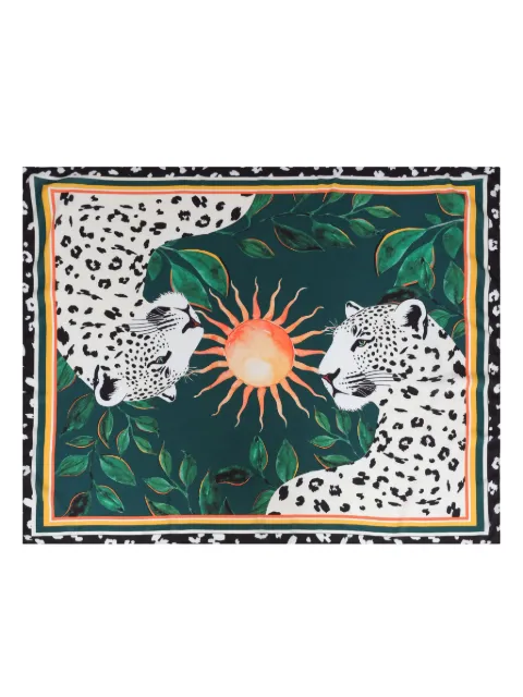 Brigitte cheetah-print beach cover-up