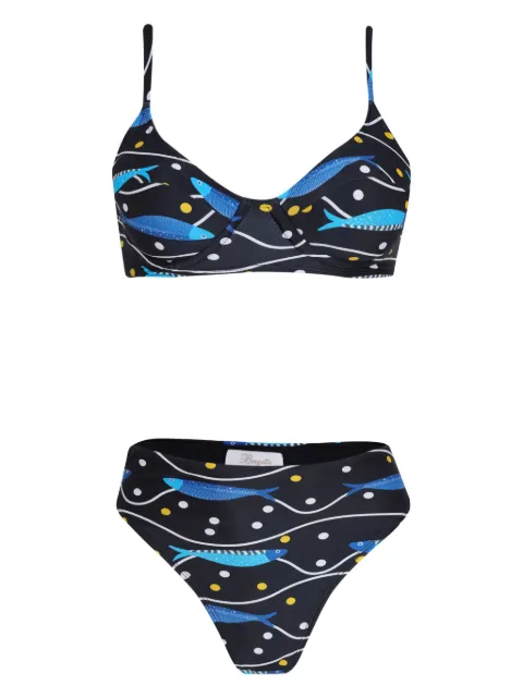 Brigitte sardines-print bikini