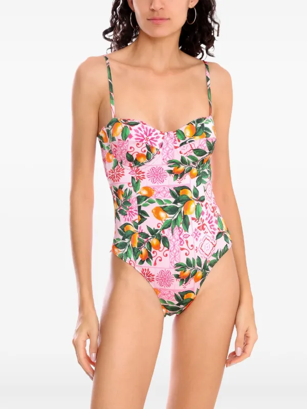 Brigitte プリント ワンピース水着 | ピンク | FARFETCH JP